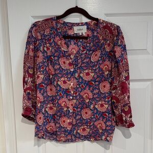 Ba&sh Women's Floral Blouse - Red and Blue